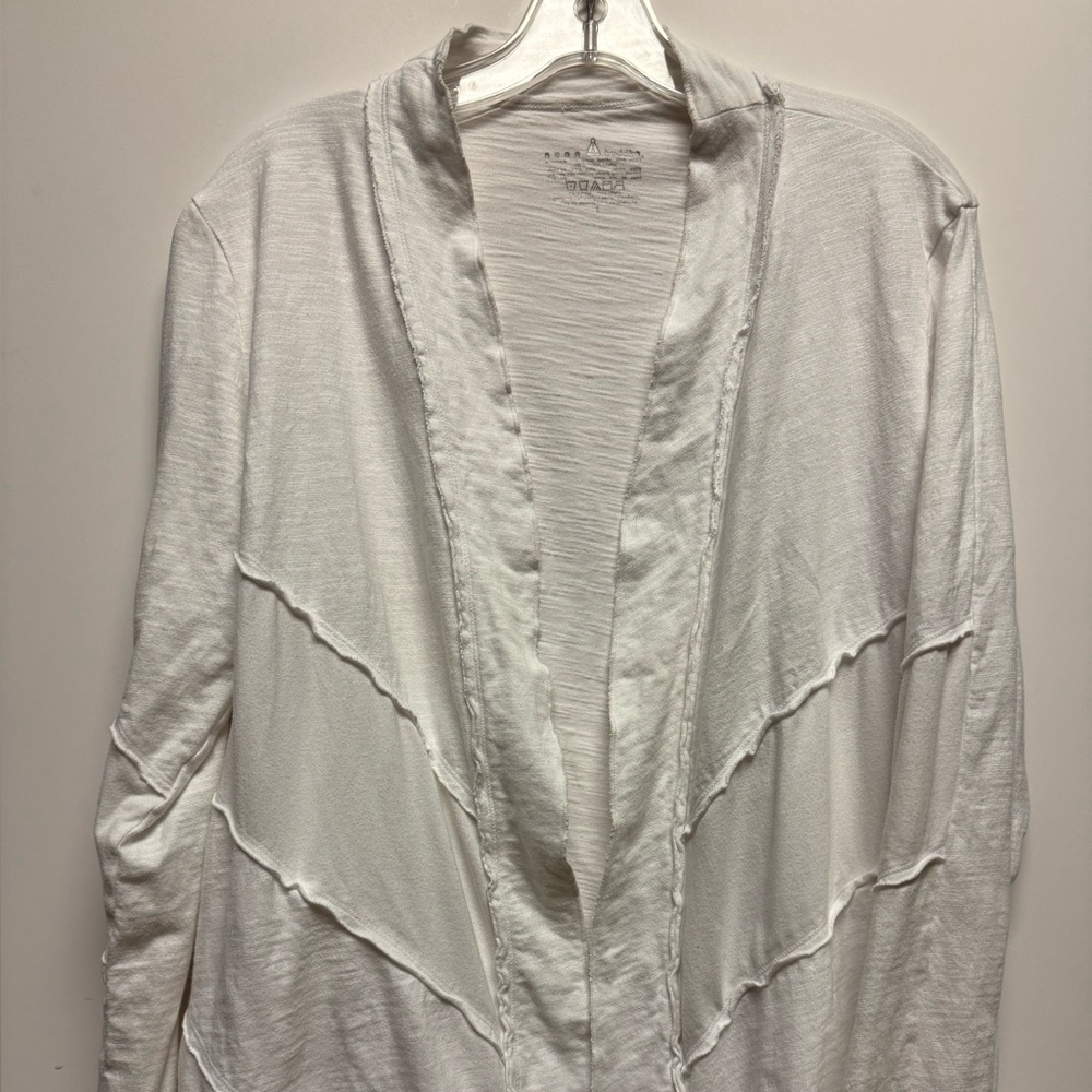Neon Buddha White Textured Fabric Cardigan